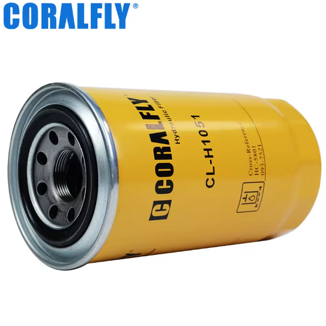 Filtro de Aceite Hidráulico Coralfly  CL-H7521 /CL-H1051 / HC-5801 HC5801 P551348 HF35018 093-7521 para Excavadora Caterpillar